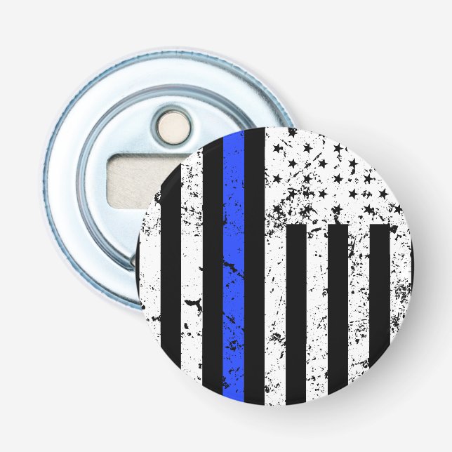 Thin Blue Line - Police Officer - bottle opener (Front)