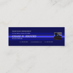 Thin Blue Line Police Officer Custom Business Card