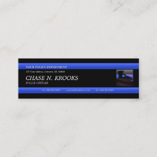 Thin Blue Line Police Officer Custom Business Card