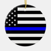 Thin Blue Line Police Officers Memorial Flag