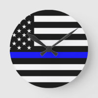 Thin Blue Line Police Officers Memorial Flag