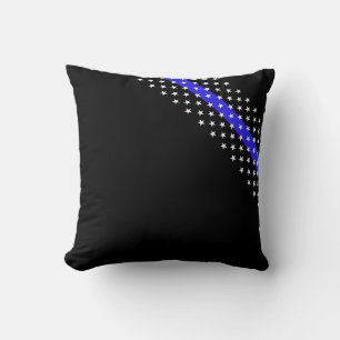 Thin Blue Line Police Stars and Stripes Cushion