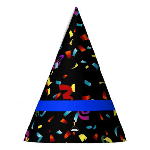 Thin Blue Line Police Themed Party Confetti Party Hat