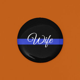 Thin Blue Line: Police Wife 7.5 Cm Round Badge