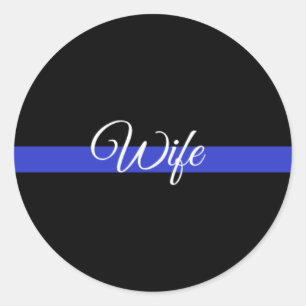 Thin Blue Line: Police Wife Classic Round Sticker