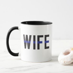Thin Blue Line Police Wife Mug