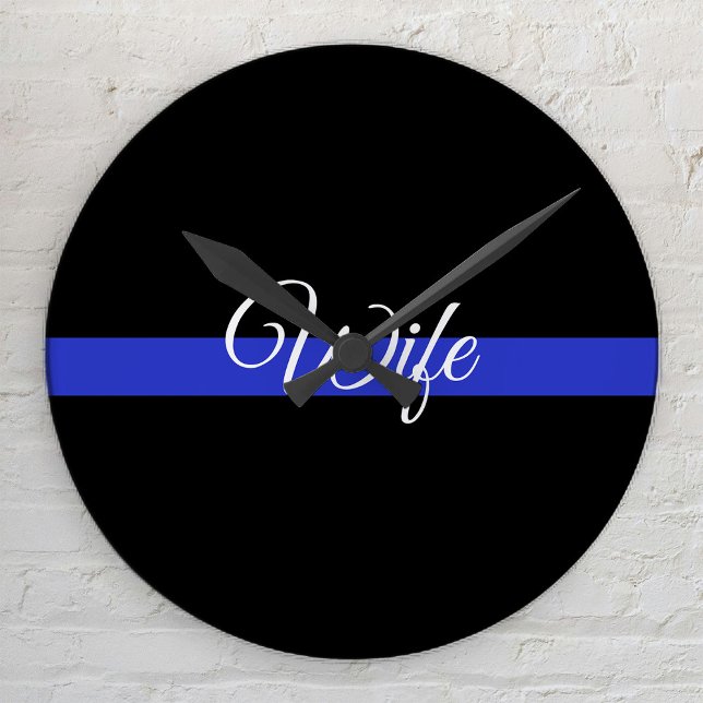 Thin Blue Line: Police Wife Round Clock (Creator Uploaded)