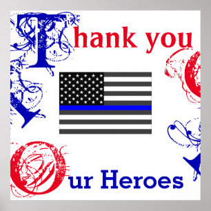 THIN BLUE LINE POSTER