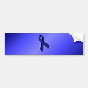 Thin Blue Line Ribbon Bumper Sticker