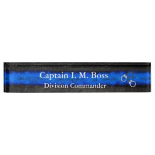 Thin Blue Line - Shackles Desk Nameplate