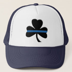 Thin Blue Line: Shamrock Trucker Hat