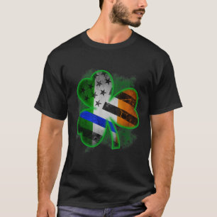 Thin Blue Line St Patricks Day Irish Clover T-Shirt
