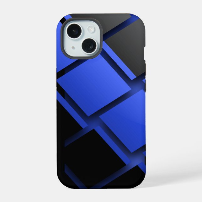Thin Blue Line Style iPhone 15 Case (Back)