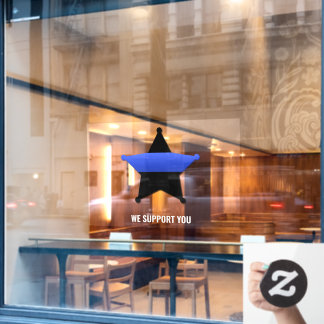 Thin Blue Line Supporter Window Cling