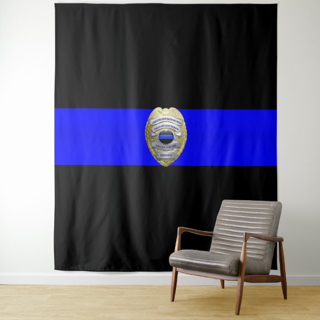 Thin Blue Line Tapestry (In Situ)