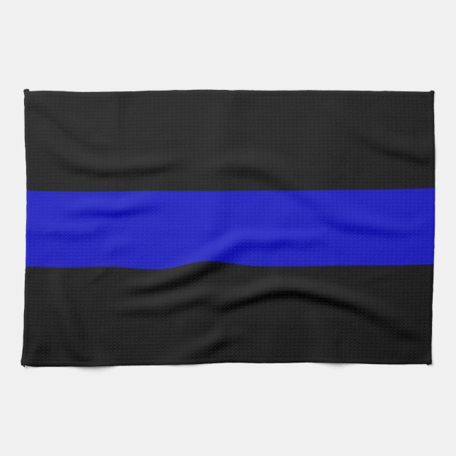 Thin Blue Line Tea Towel (Horizontal)