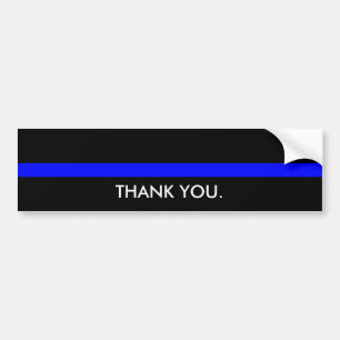 Thin Blue Line - Thank You Bumper Sticker