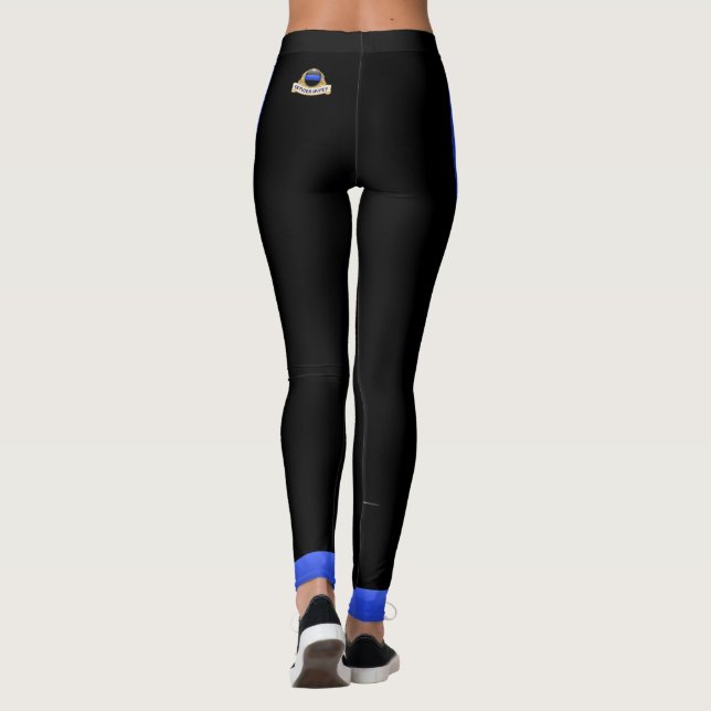 Thin Blue Line - Thin Blue Wifey Badge Leggings (Back)