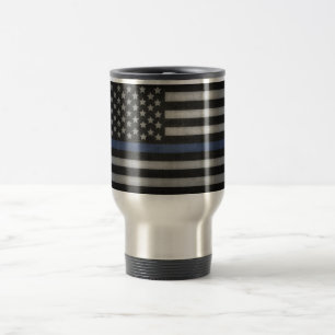 Thin Blue Line Travel Mug