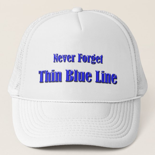 Thin Blue Line Trucker Hat (Front)