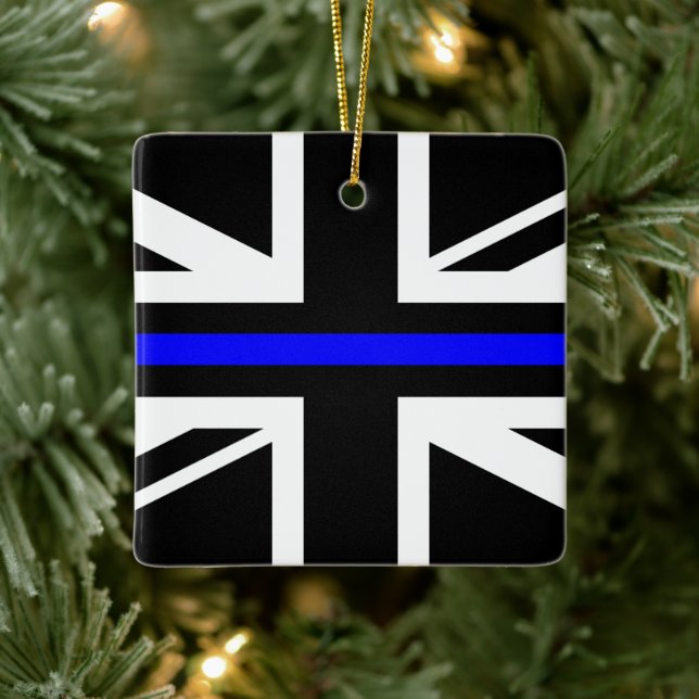Thin Blue Line - UK Ceramic Ornament (Tree)