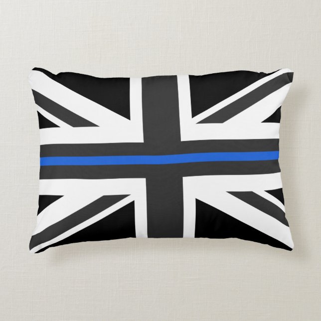 Thin Blue Line UK Flag Decorative Cushion (Front)