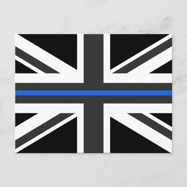 Thin Blue Line UK Flag Postcard (Front)