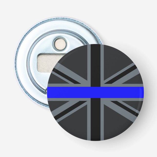 Thin Blue Line Union Jack Bottle Opener (Front)