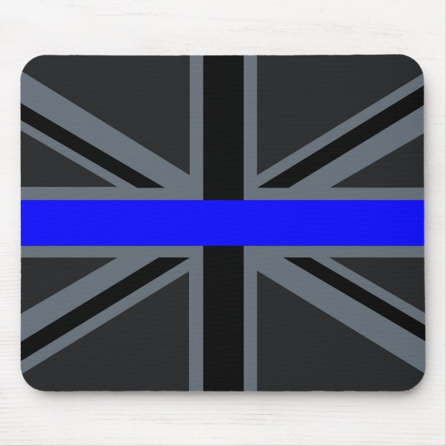 Thin Blue Line Union Jack Graphic Mouse Mat (Front)