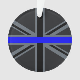 Thin Blue Line Union Jack Ornament