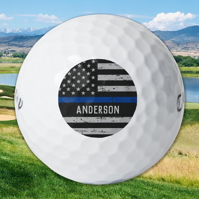 Thin Blue Line - USA  American Flag Police Officer Golf Balls (Creator Uploaded)