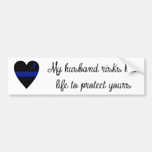 Thin Blue Line Wife Bumper Sticker