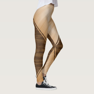 Thin Blue Line - Wood Inlay Leggings