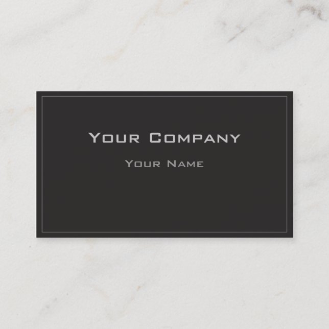 Thin Border Black Simple  Corporate  Business Card (Front)