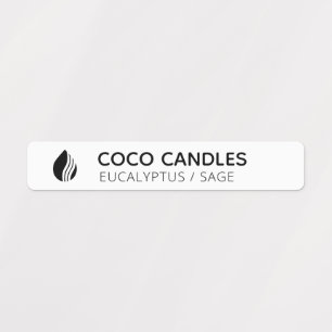 Thin Candle Logo Label  