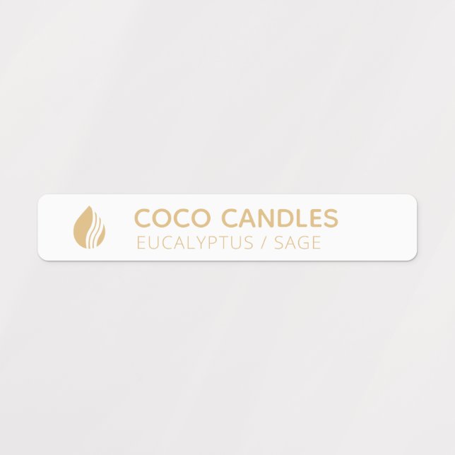 Thin Candle Logo Label   (Design 1)