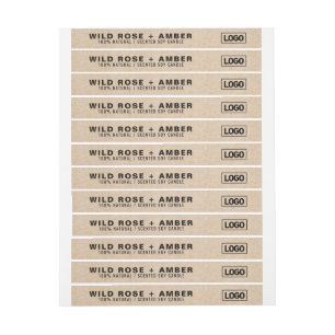 Thin Candle Logo Label Tamper-Proof Seal Paper