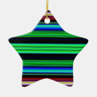 Thin Colorful Stripes - 1 Ceramic Tree Decoration