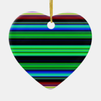 Thin Colorful Stripes - 1 Ceramic Tree Decoration