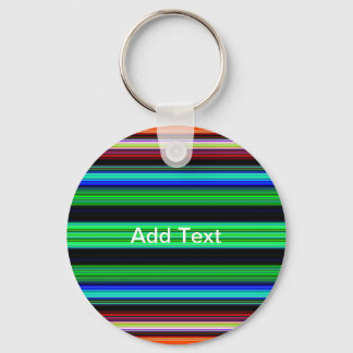 Thin Colorful Stripes - 1 Key Ring