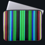 Thin Colorful Stripes - 1 Laptop Sleeve<br><div class="desc">Colorful stripes with black space background. Colors of red, yellow, green, blue and orange. Depending on the product, add or change the text. Change the image if you like too. Personalize these with your name or quote. Add a photo and have the the stripe design as a frame to that...</div>