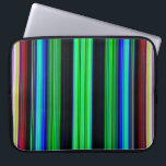 Thin Colorful Stripes - 1 Laptop Sleeve<br><div class="desc">Colorful stripes with black space background. Colors of red, yellow, green, blue and orange. Depending on the product, add or change the text. Change the image if you like too. Personalize these with your name or quote. Add a photo and have the the stripe design as a frame to that...</div>