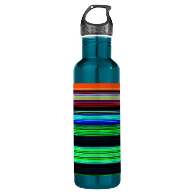 Thin Colourful Stripes - 1 710 Ml Water Bottle (Front)
