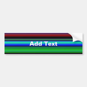 Thin Colourful Stripes - 1 Bumper Sticker