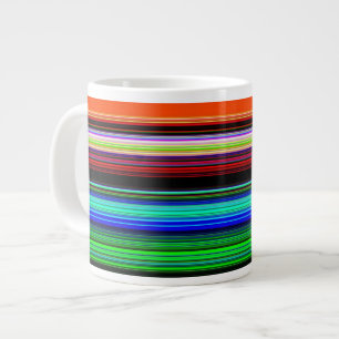 Thin Colourful Stripes - 1 Large Coffee Mug