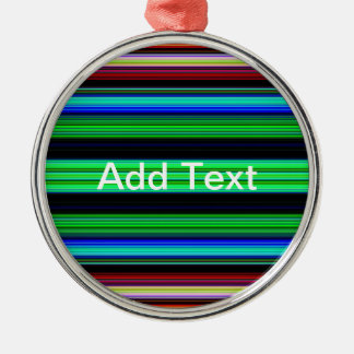 Thin Colourful Stripes - 1 Metal Tree Decoration