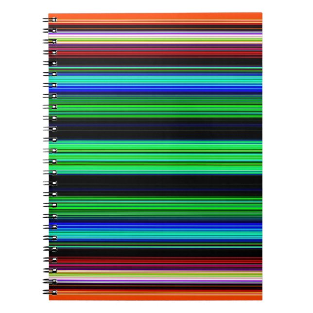 Thin Colourful Stripes - 1 Notebook (Front)