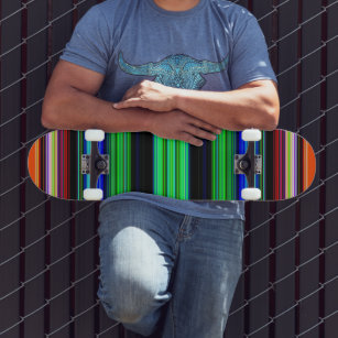 Thin Colourful Stripes - 1 Skateboard