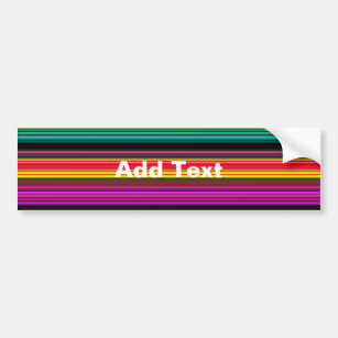 Thin Colourful Stripes - 2 Bumper Sticker
