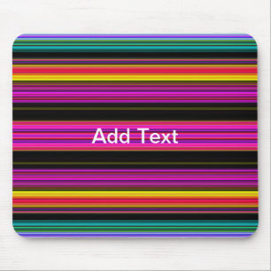 Thin Colourful Stripes - 2 Mouse Mat